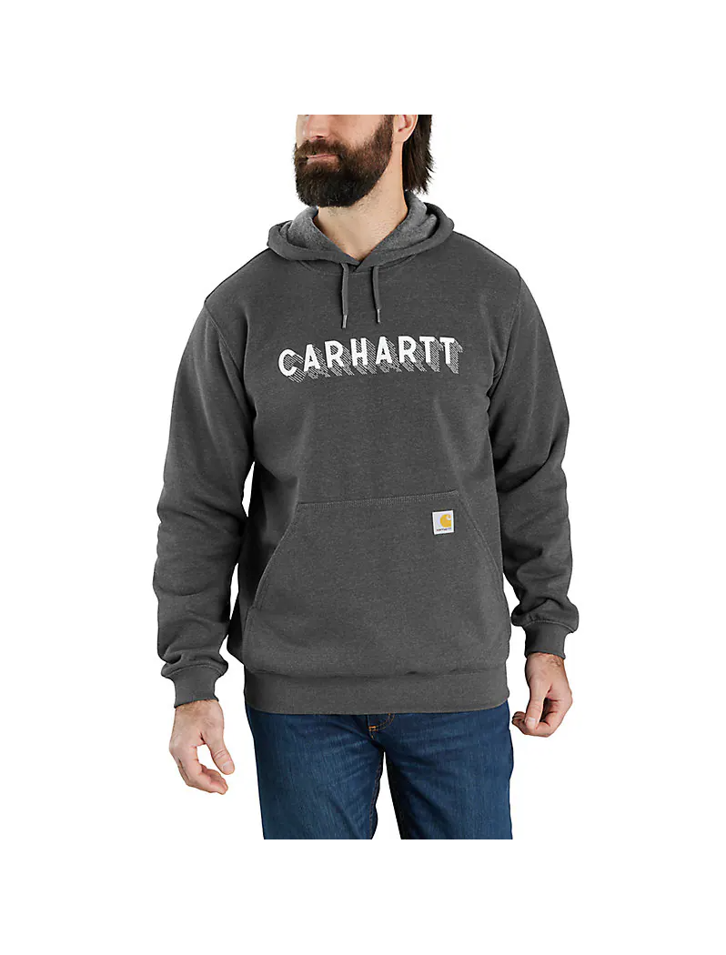 Carhartt Men's Loose Fit Midweight Logo Graphic Sweatshirt, Black