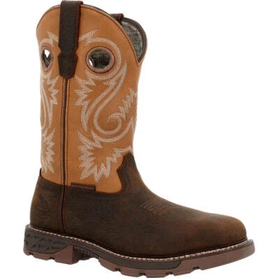 Georgia Boot Men's Carbo-Tec FLX 11-Inch Waterproof Alloy Toe Pull On Work Boot