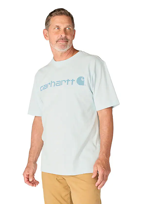 Carhartt Men's Loose Fit Heavyweight Short-Sleeve Logo Graphic T-Shirt