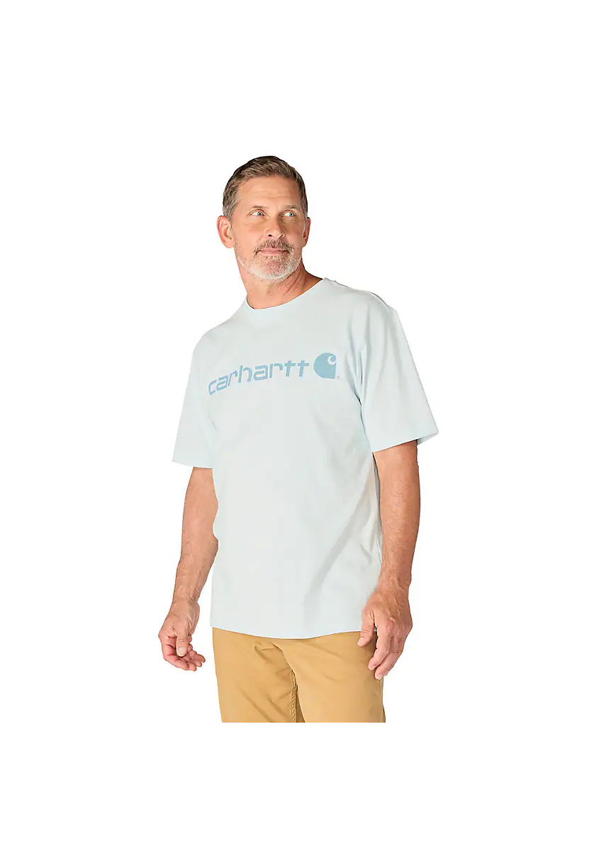 Carhartt Men's Loose Fit Heavyweight Short-Sleeve Logo Graphic T-Shirt