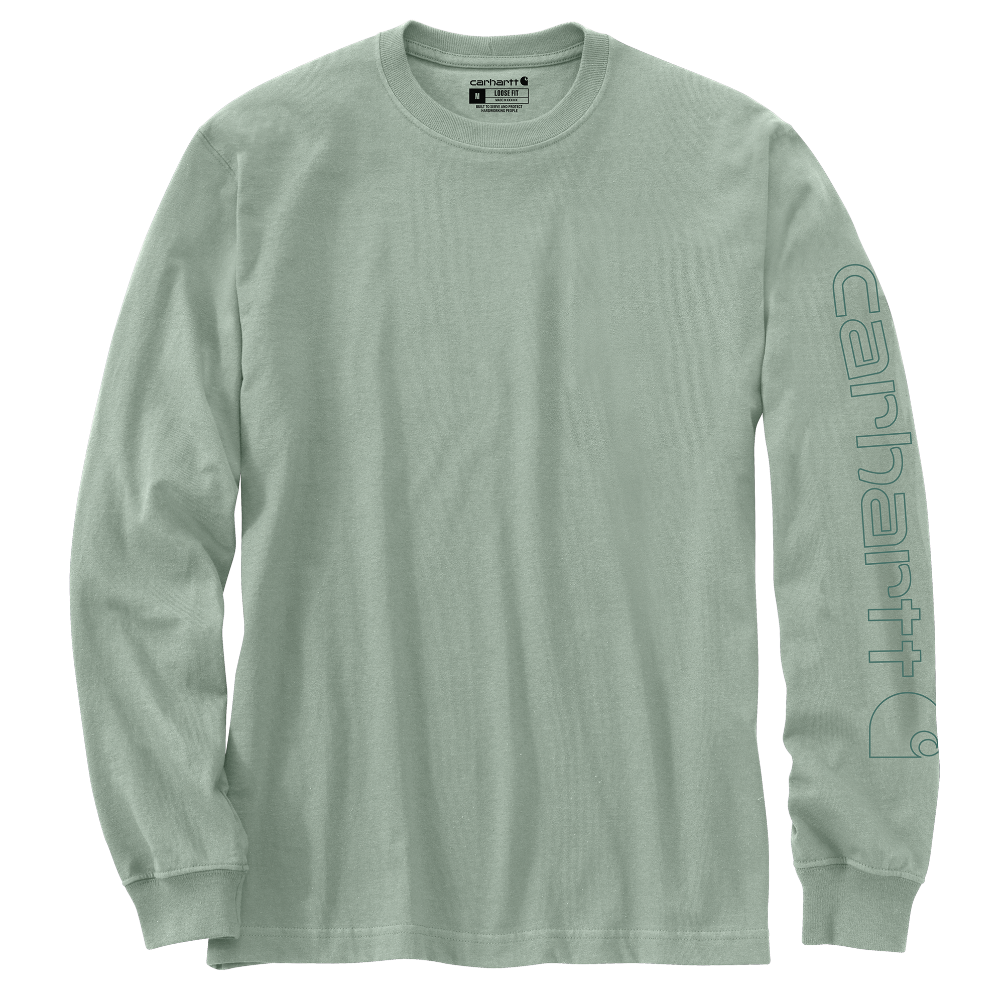 【carhartt】\"L/S Industry\"グラフィックプリントTシャツ/green Carhartt WIP L/S Industry T-Shirt, Lumo Green / Black