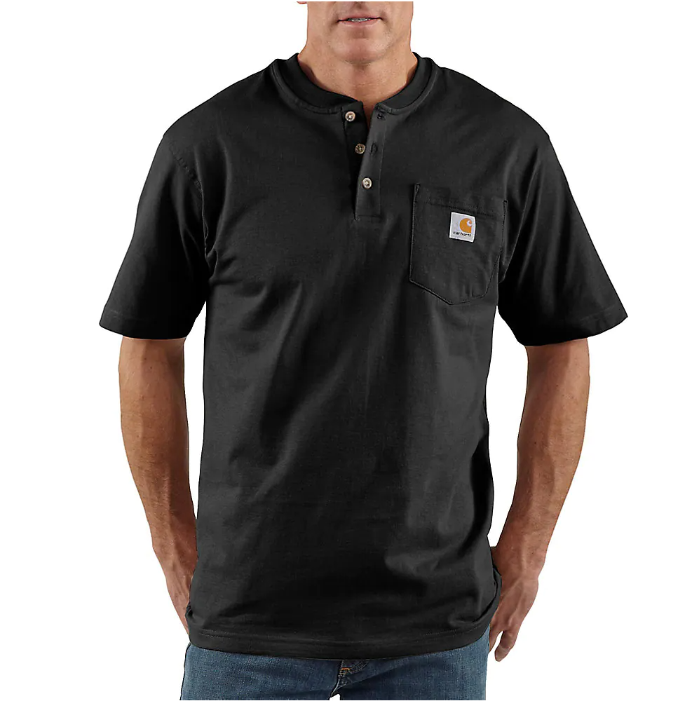 Carhartt Men's Loose Fit Heavyweight Short-Sleeve Pocket Henley T-Shirt