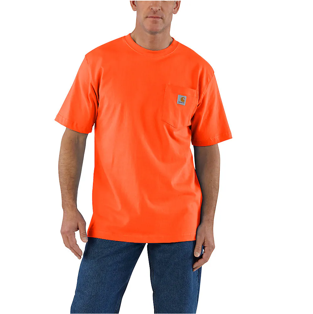 Carhartt K87 Hi-Viz Men's Loose Fit Heavyweight Short Sleeve Pocket T-Shirt