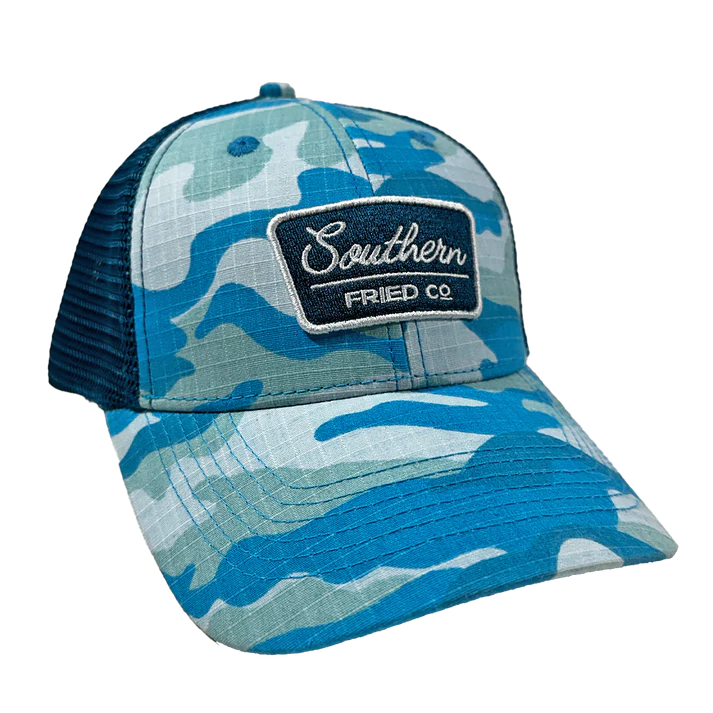 Southern Fried Cotton Blue Camo Hat