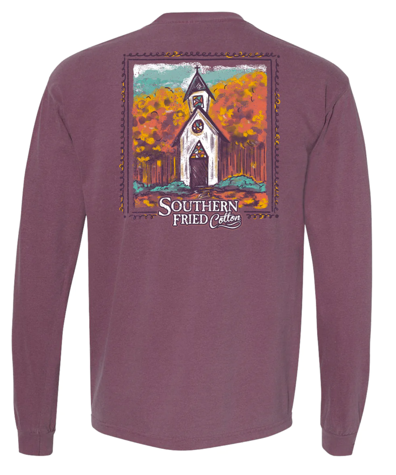Southern Fried Cotton Country Church Long Sleeve T-Shirt