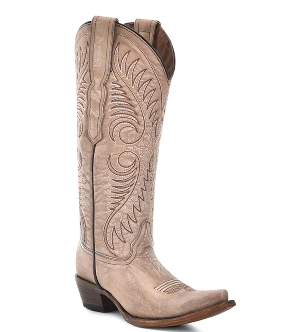 Corral Women's Embroidery Sand Snip-Toe Cowboy Boot
