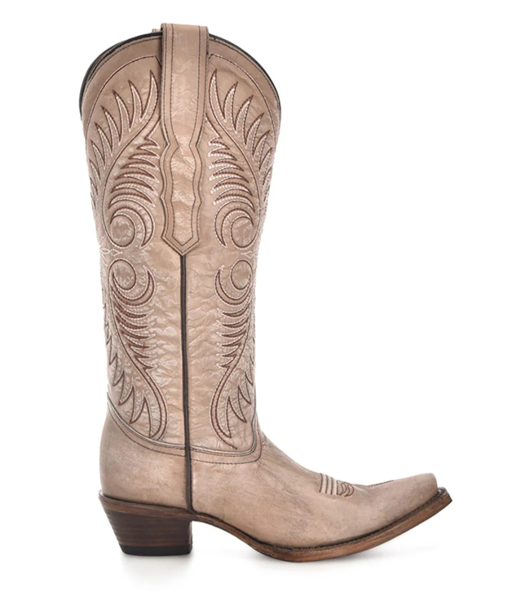 Corral Women's Embroidery Sand Snip-Toe Cowboy Boot