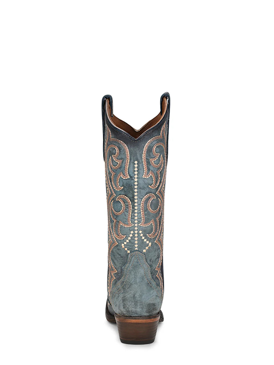 Corral Women's Embroidery And Triad Blue Jean Snip-Toe Cowboy Boot