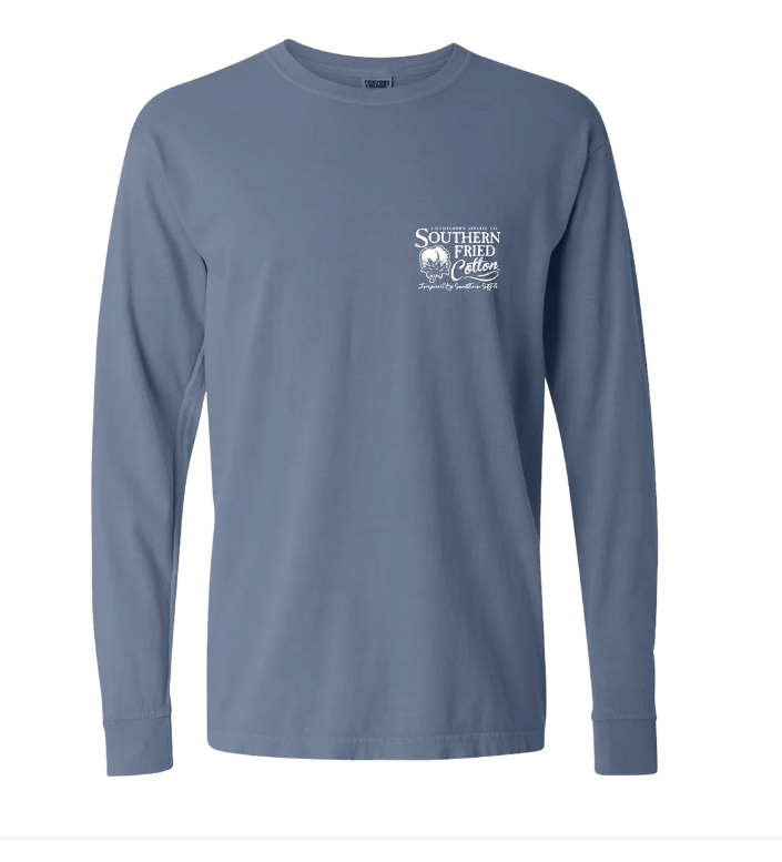 Southern Fried Cotton Country Christmas Long Sleeve T-Shirt