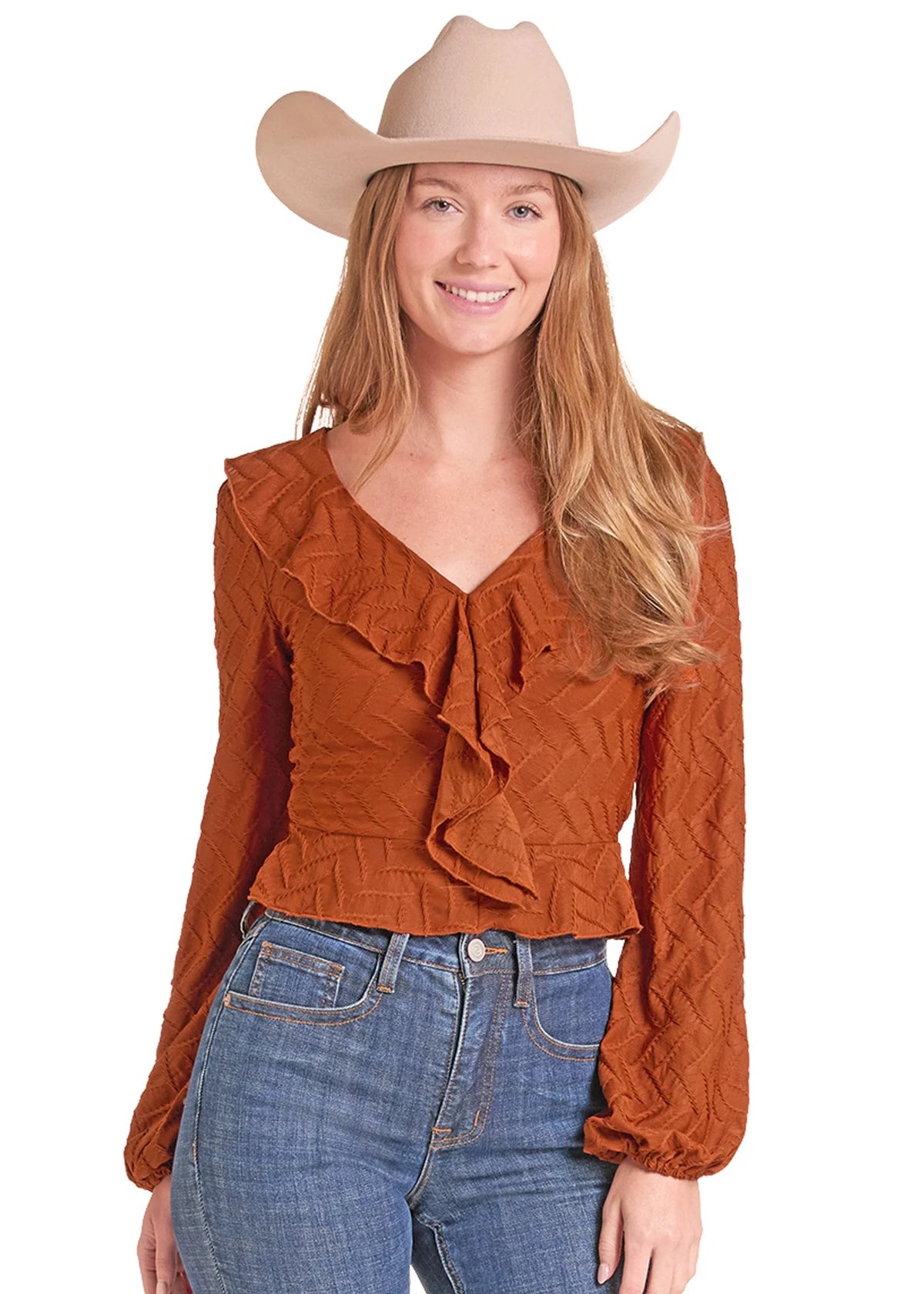 Rock & Roll Denim Women's Textured Knit Top