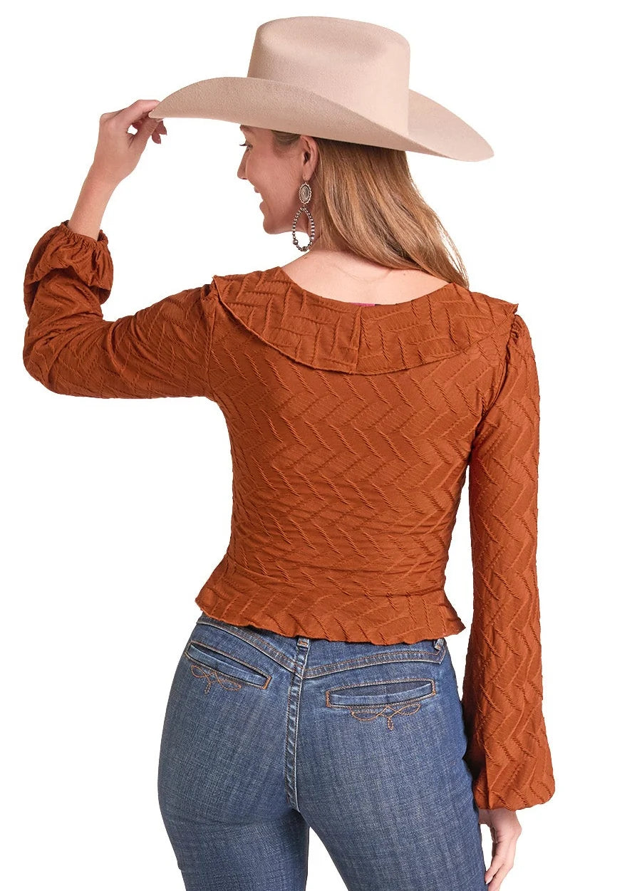 Rock & Roll Denim Women's Textured Knit Top