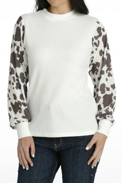 Cinch Women's Thermal Waffle Long Sleeve Top