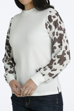 Cinch Women's Thermal Waffle Long Sleeve Top White / 2XL