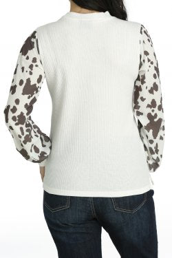 Cinch Women's Thermal Waffle Long Sleeve Top