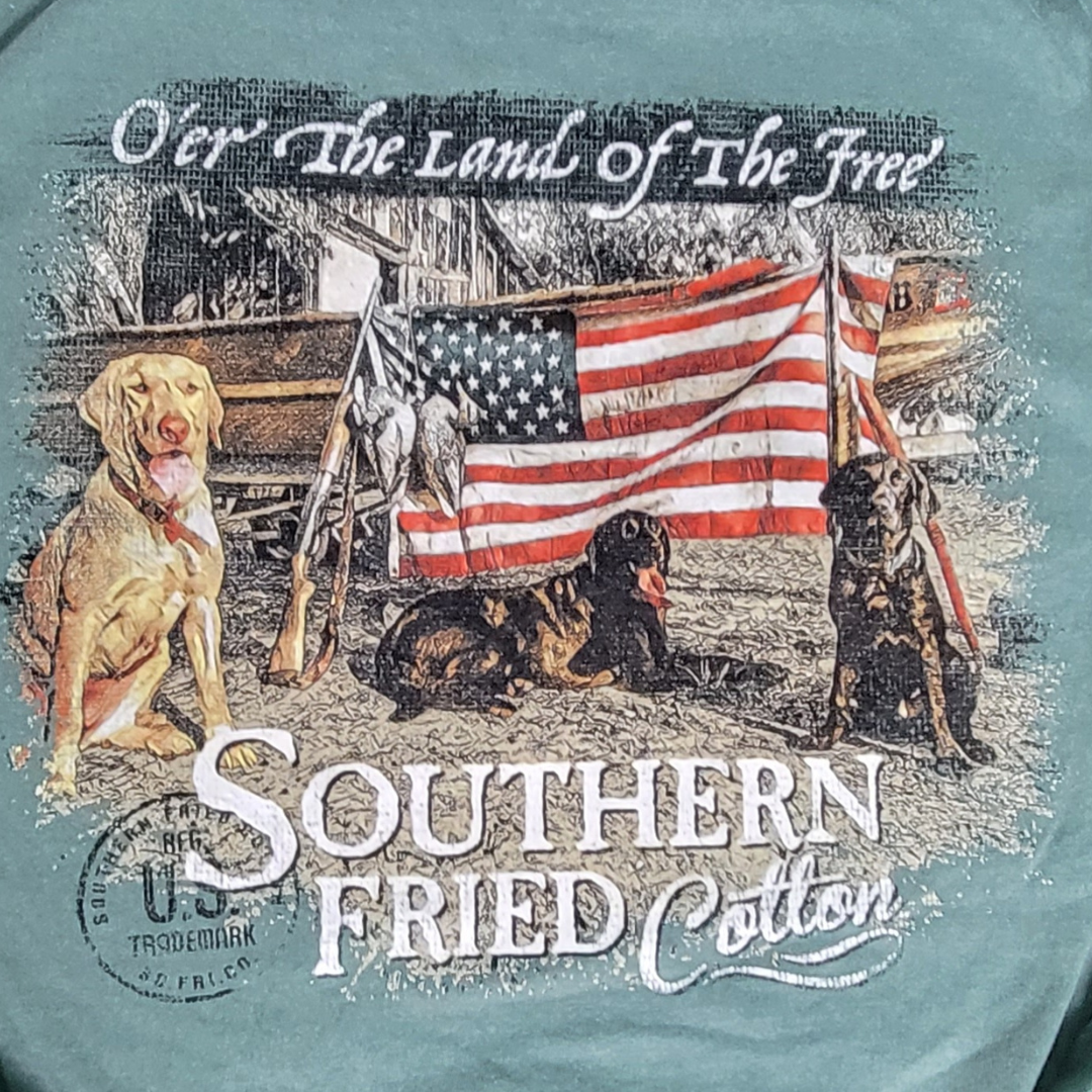 Southern Fried Cotton Land of the Free Long Sleeve Tee
