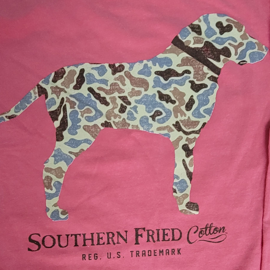 Southern Fried Cotton Cheetah Hound Long Sleeve Tee Watermelon