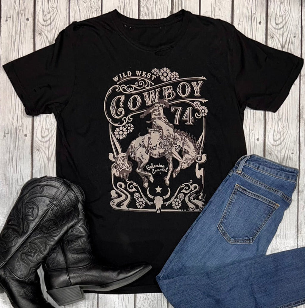 Bohemian Cowgirl Wild West Rodeo T-Shirt