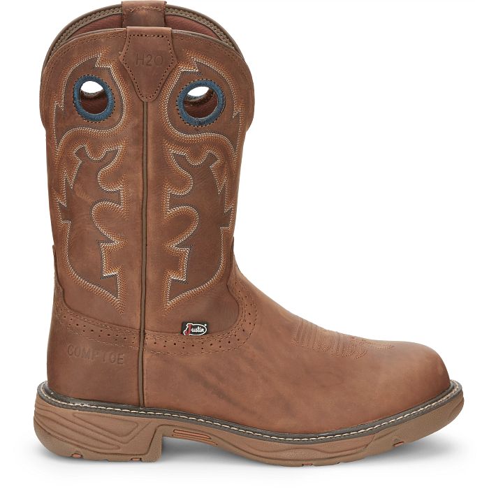 Justin Men's Rush 11-Inch Nano Composite Toe Waterproof Work Boot