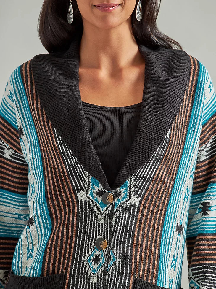 Wrangler Women's Retro Shawl Collar Cardigan Sweater