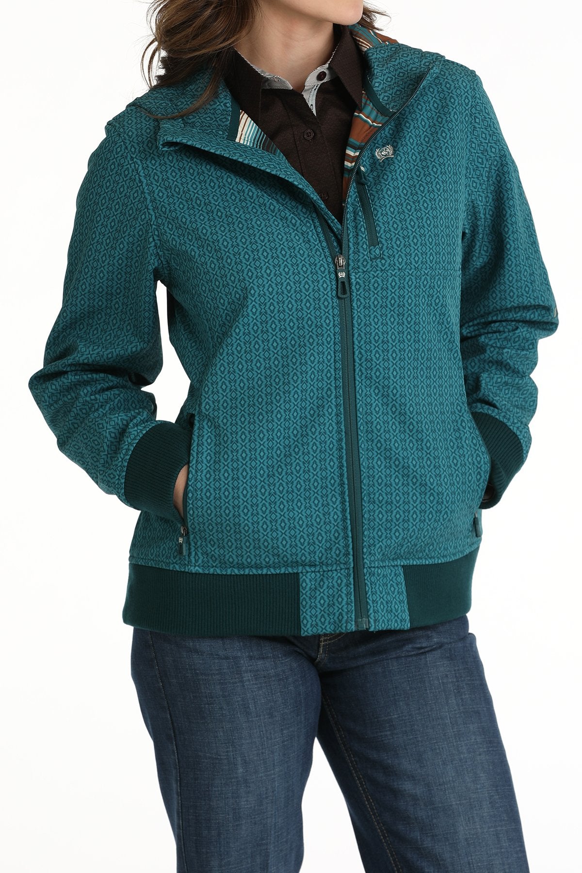 Cinch Women's Bonded Hoodie - Teal