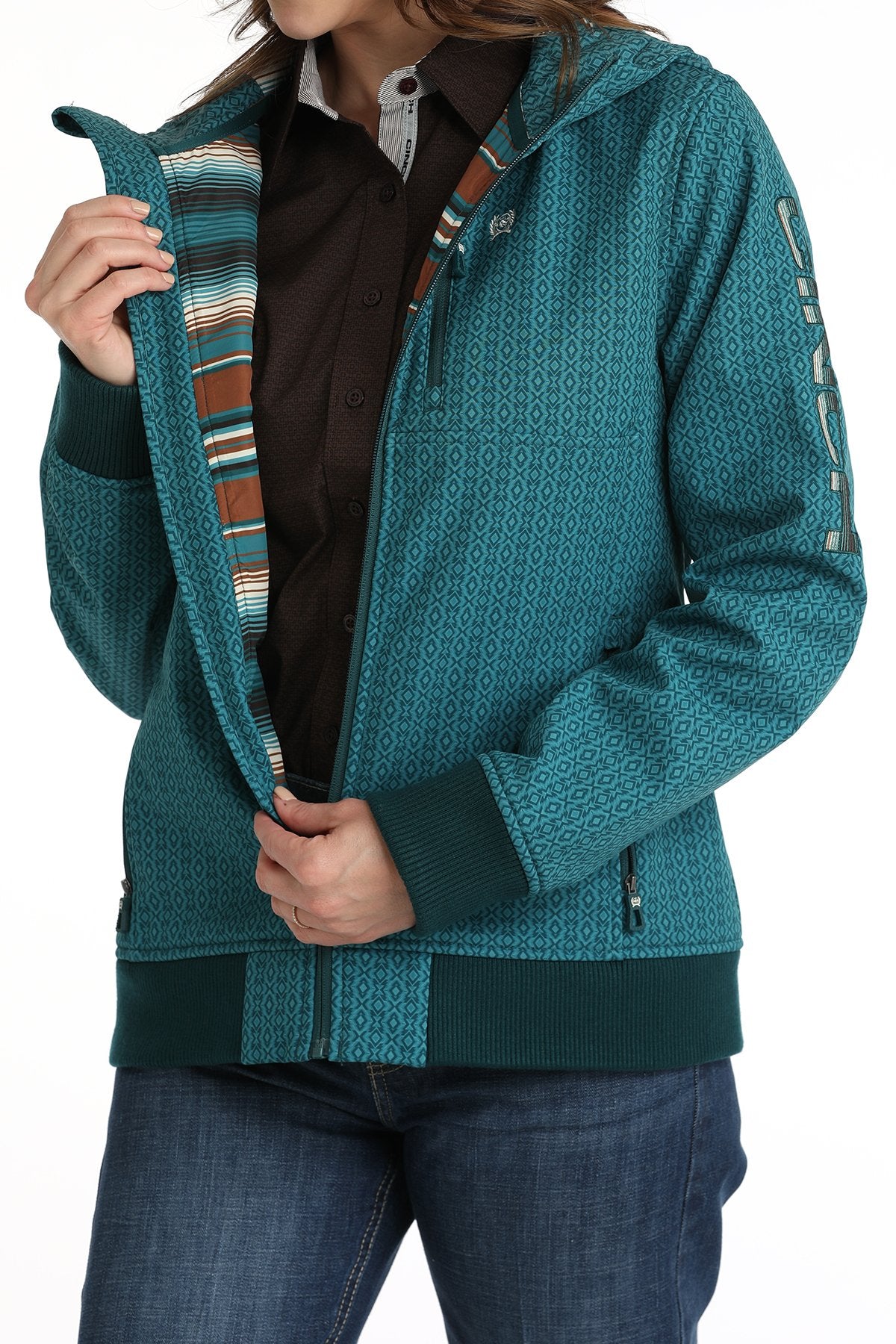 Cinch Women's Bonded Hoodie - Teal