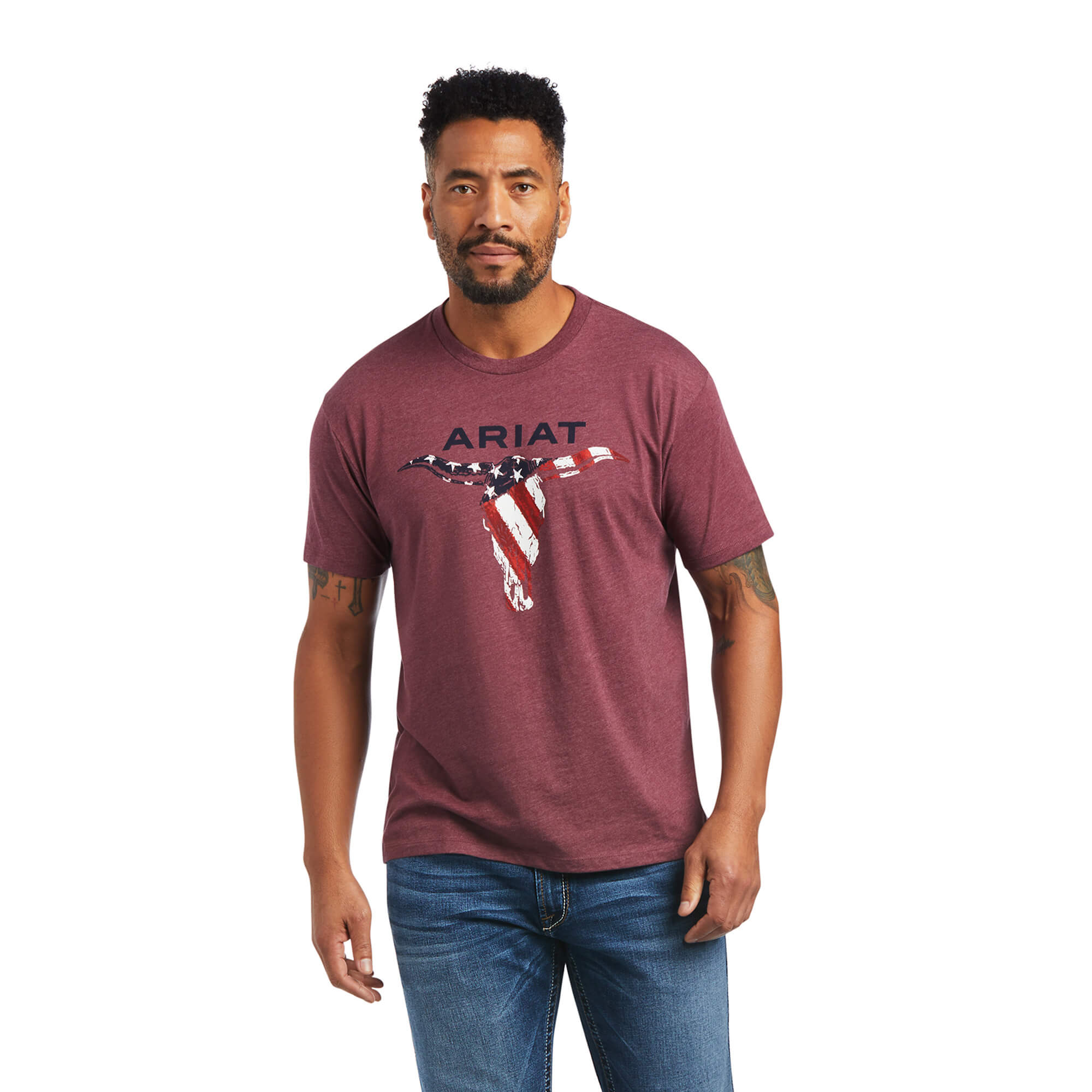 Ariat Steer Skull USA T-Shirt