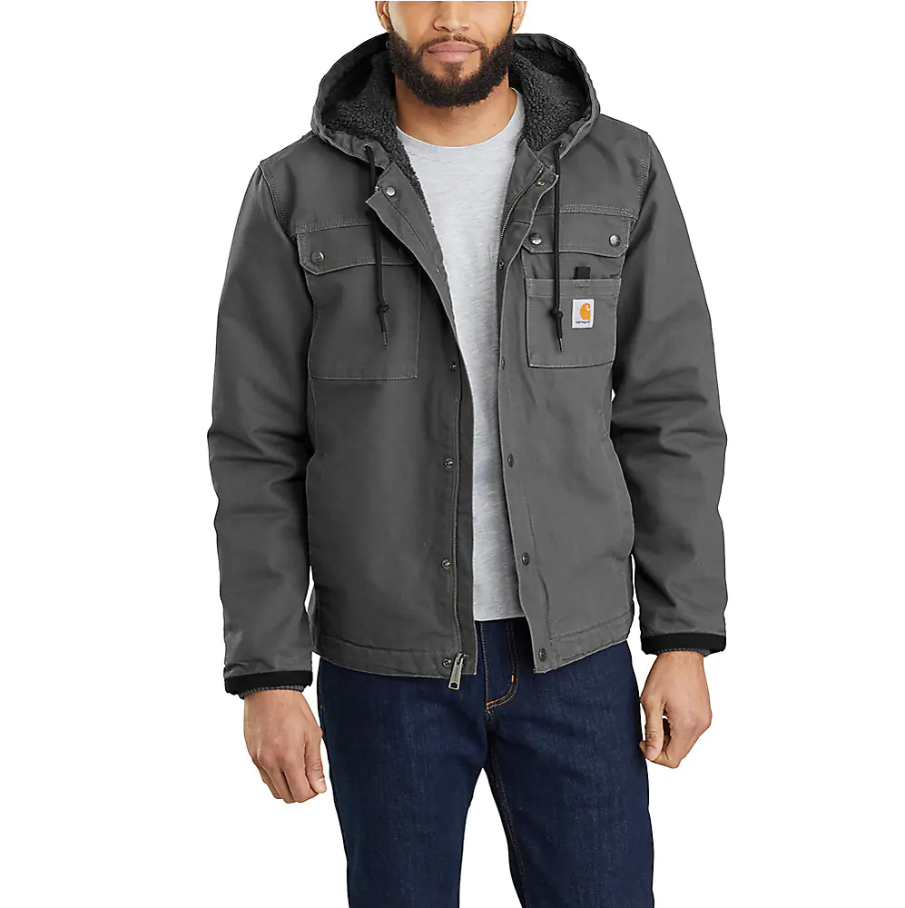 Carhartt Men's Relaxed Fit Washed Duck Sherpa-Lined Utility Jacket Carhartt Men's Relaxed Fit Washed Duck Sherpa-Lined Utility Jacket