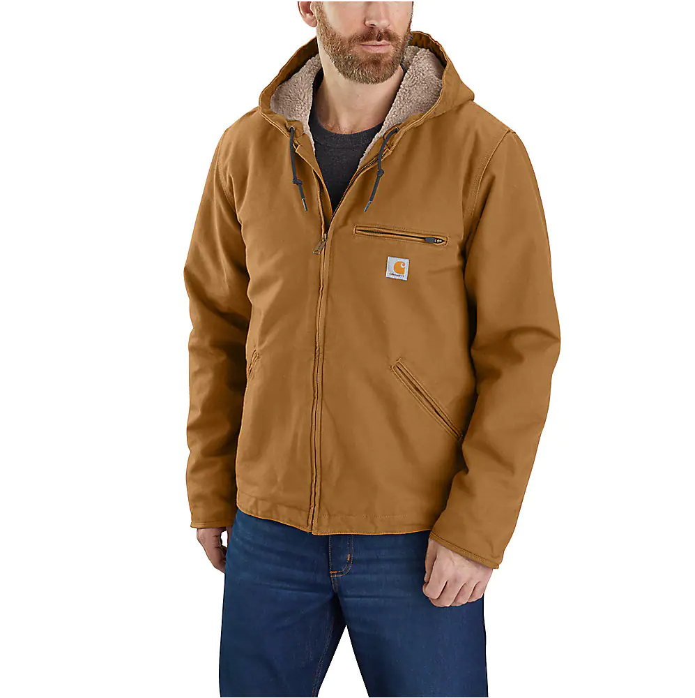 Carhartt Relaxed Fit Washed Duck Sherpa-Lined Jacket