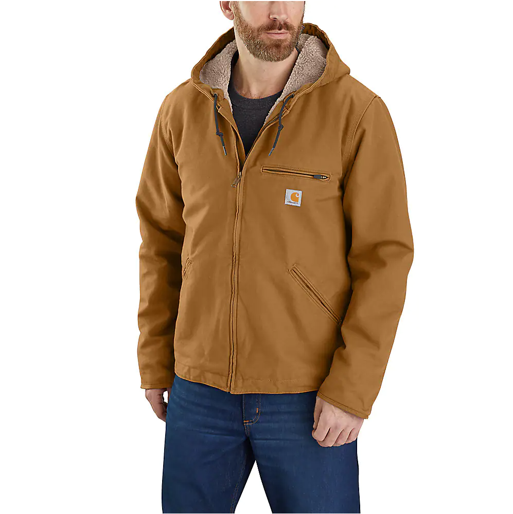 Carhartt men's duck sales detroit blanket lined jacket