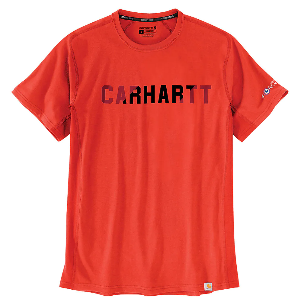 Carhartt Force Relaxed Fit Midweight Block Logo Graphic T-Shirt