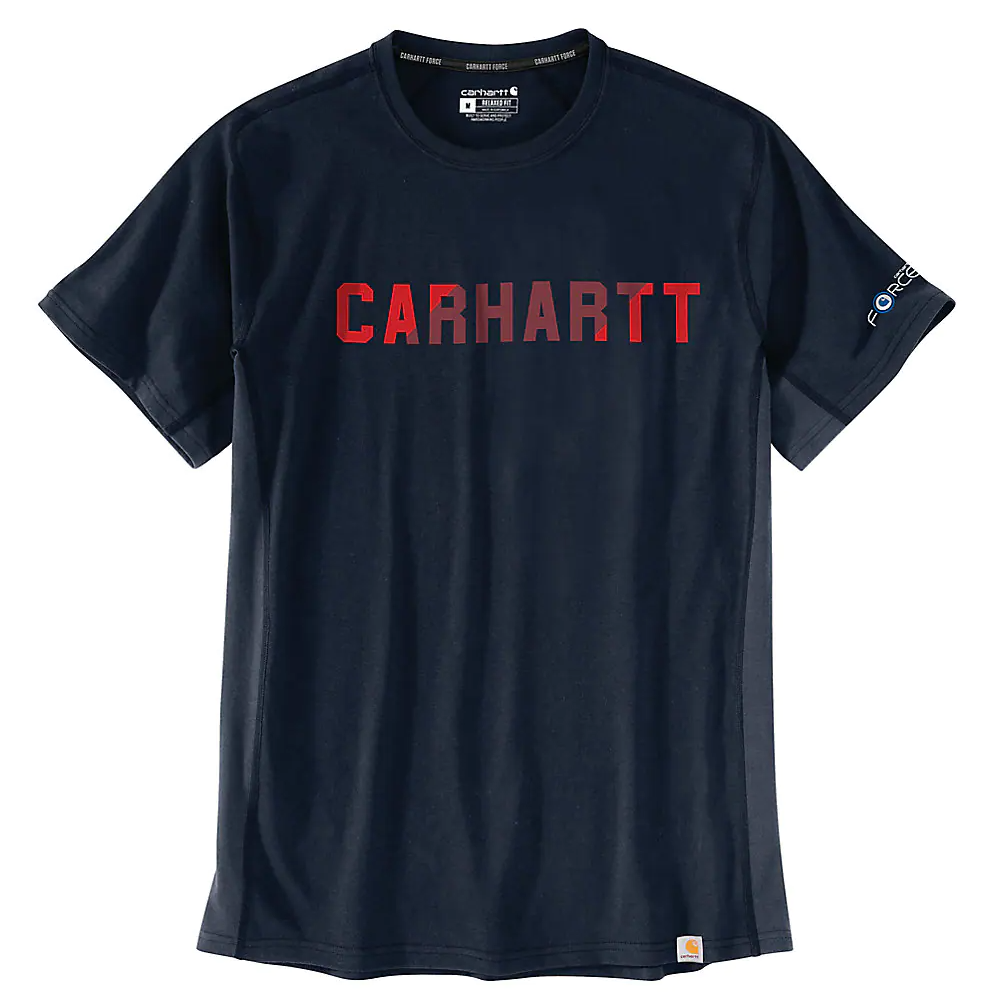 Carhartt Force Relaxed Fit Midweight Block Logo Graphic T-Shirt