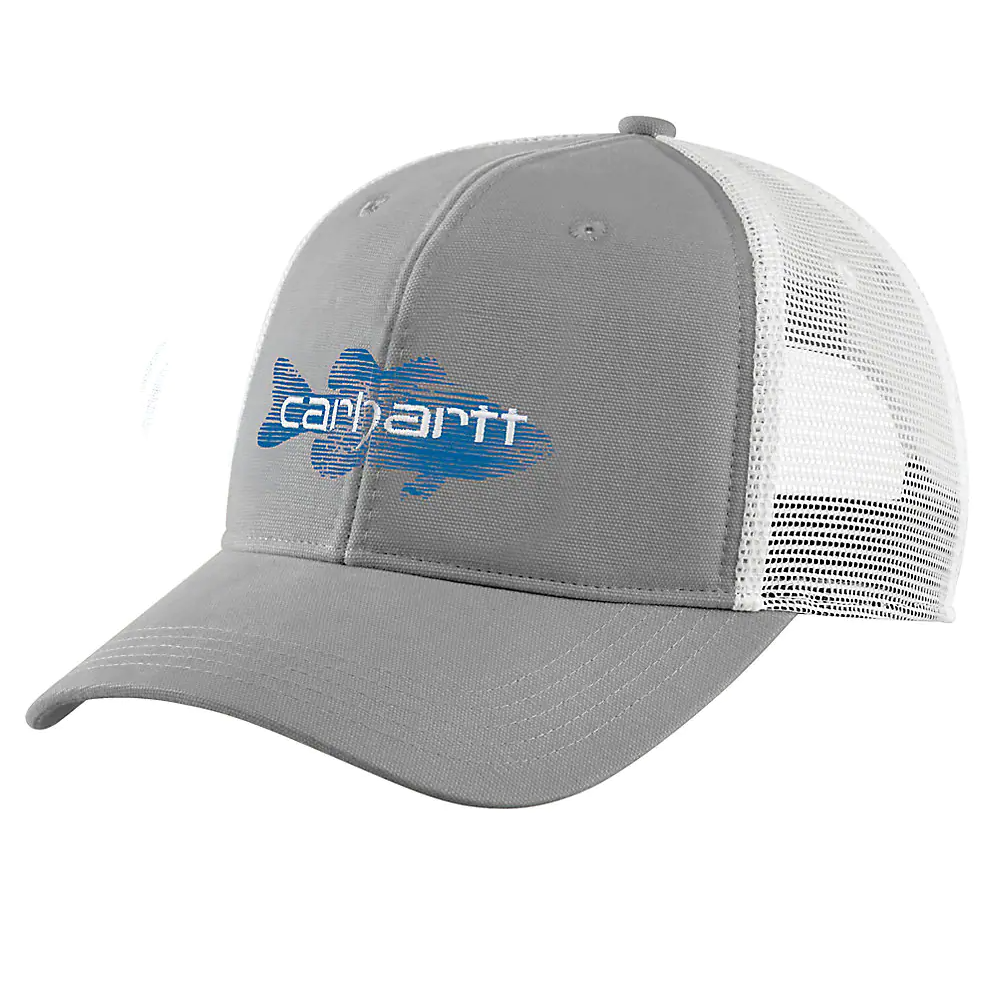 Mens Carhartt Rugged Flex Twill Mesh Back Logo Graphic Flexfit Hat