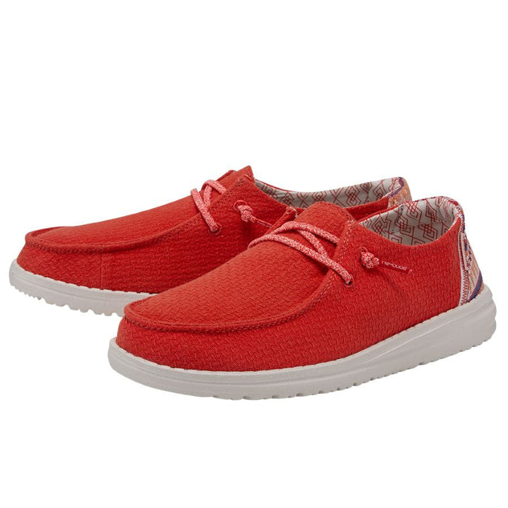 Hey Dude Wendy Casual Aztec Red. Women's Casual Shoe.