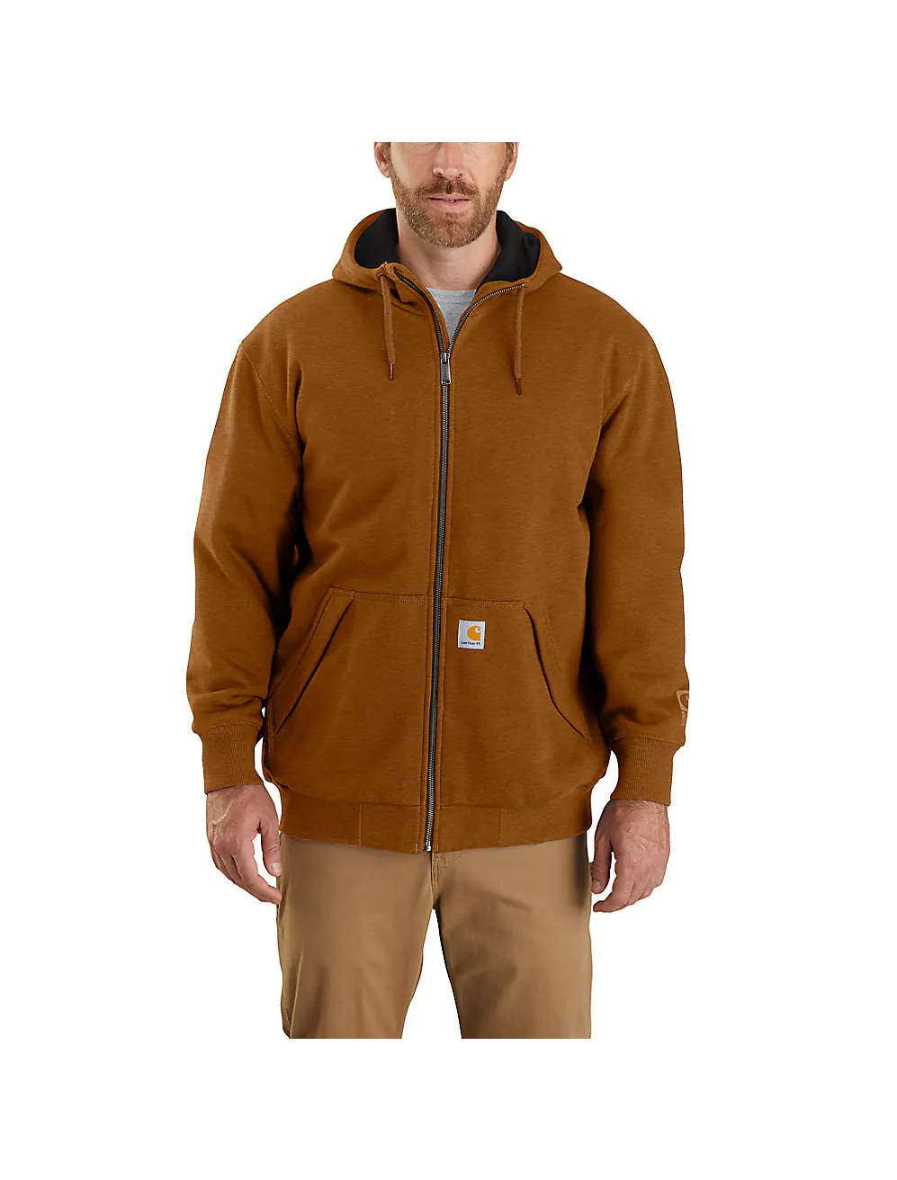 Carhartt Rain Defender Loose Fit Midweight Thermal Lined Full Zip Sweatshirt Men s Black