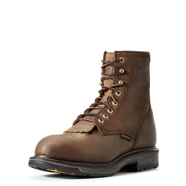 Ariat WorkHog Boots Waterproof Leather Steel Toe Oil Resistant 11 EE 36588 Brown Workhog Bruin WP Composite Toe Mens Work Boot | Big Dee main image 4