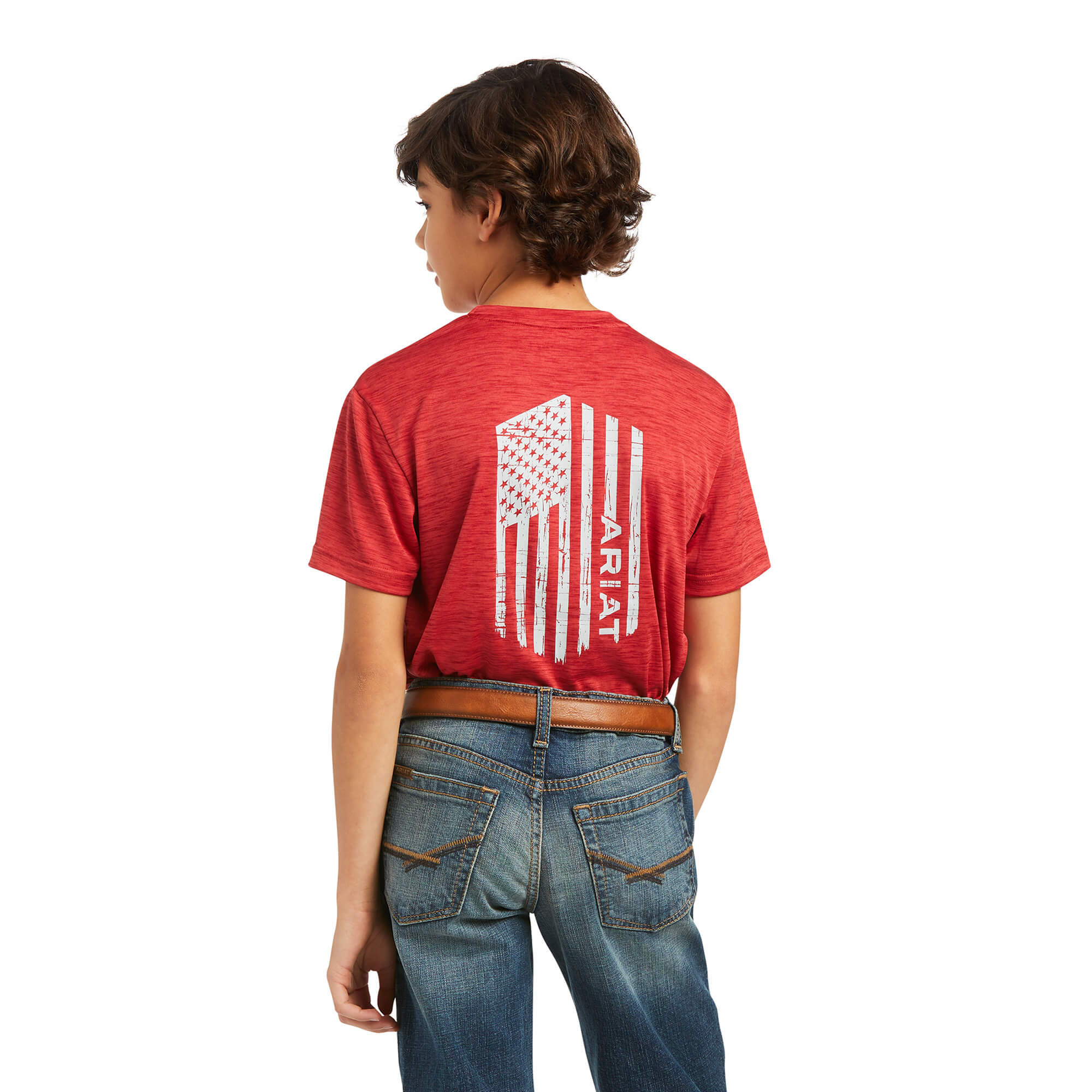 Ariat Boys Charger Vertical Flag Tee