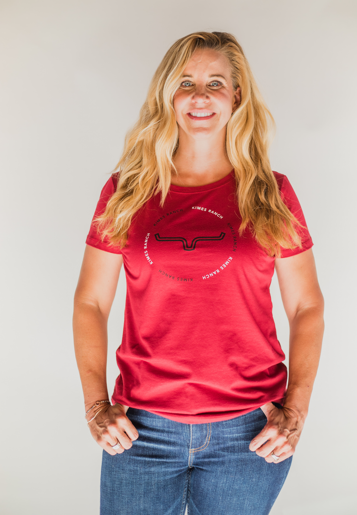 Kimes Ranch Women's Circular Repeat Logo Tee