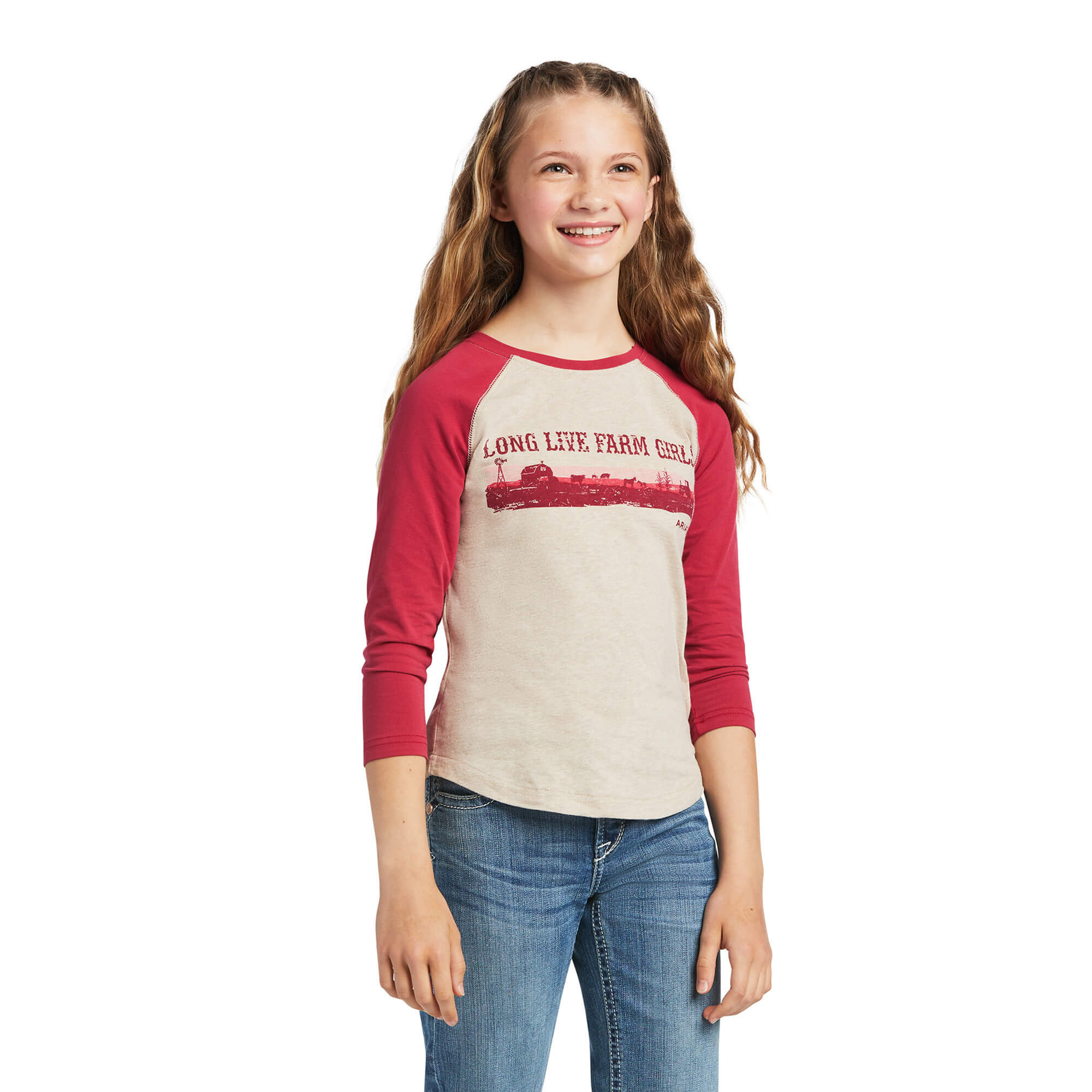 Ariat Girls REAL Long Live Long Sleeve T-Shirt