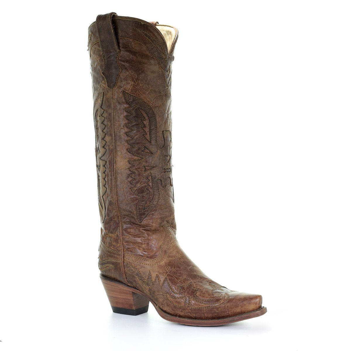 Corral Women's Vintage Brown-Tall Eagle Overlay