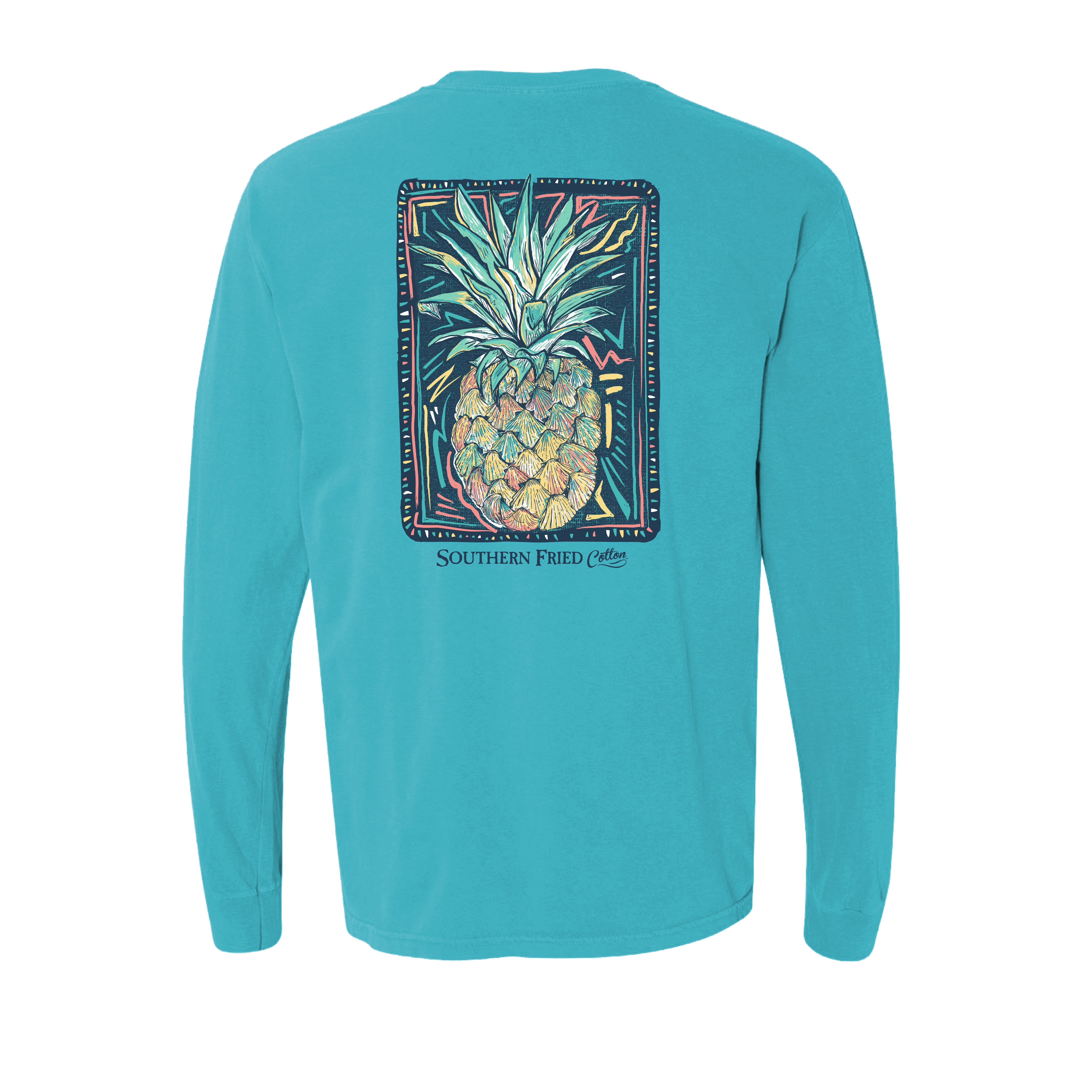 Southern Fried Cotton Seashells By The Seashore Long Sleeved T-Shirt
