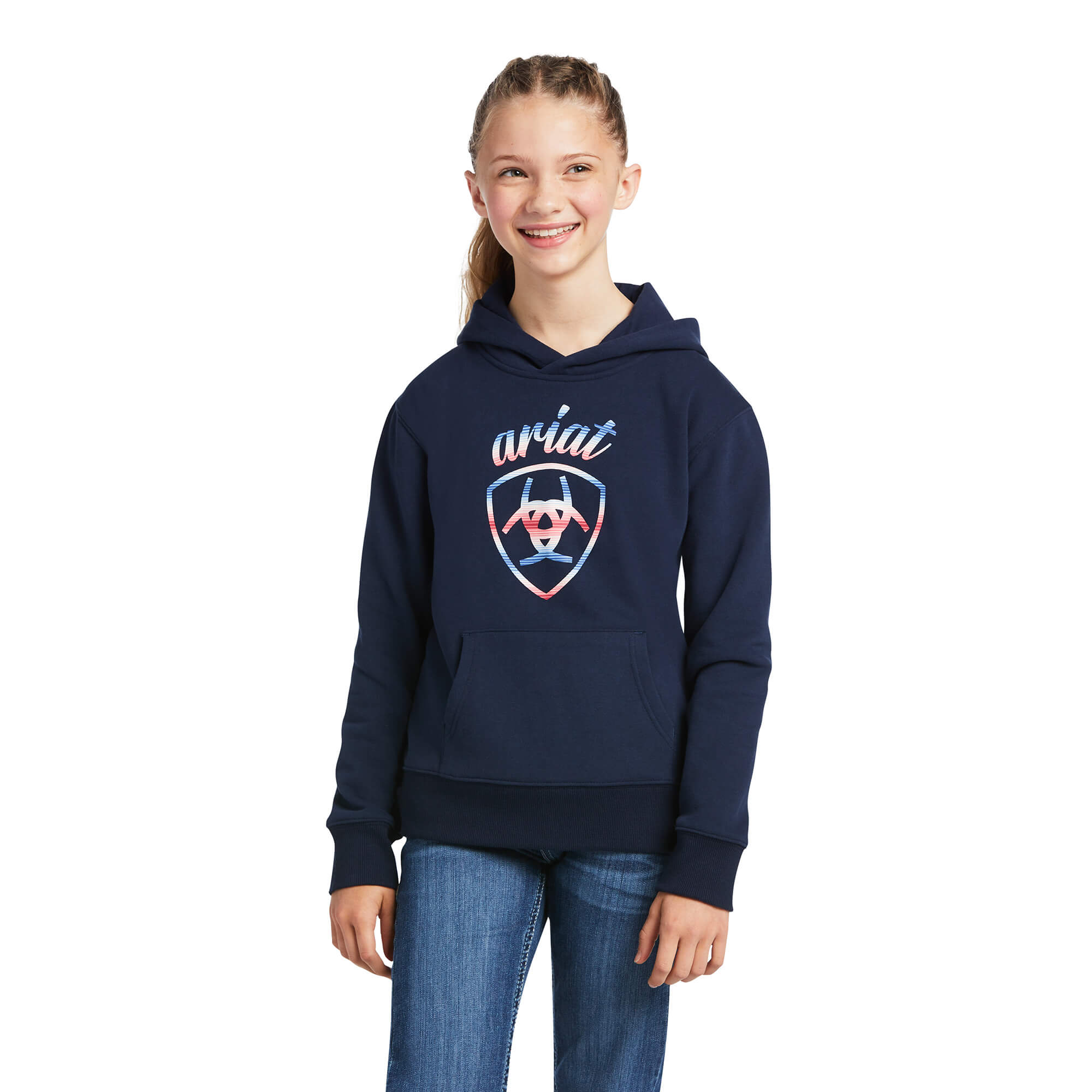 Ariat Girls REAL Serape Logo Hoodie