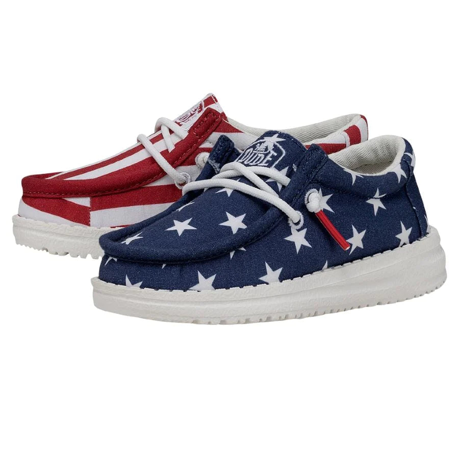 Hey Dude Wally Toddler Patriotic Casual Shoes