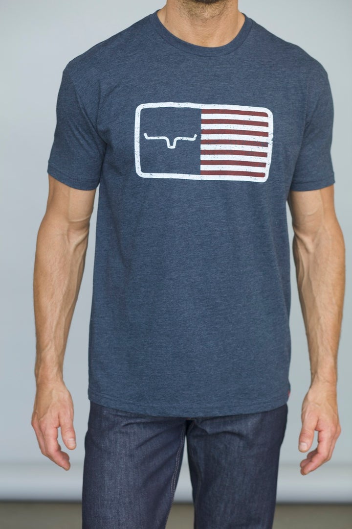 Kimes Ranch Men's American Trucker Tee Midnight Navy - Trucker1