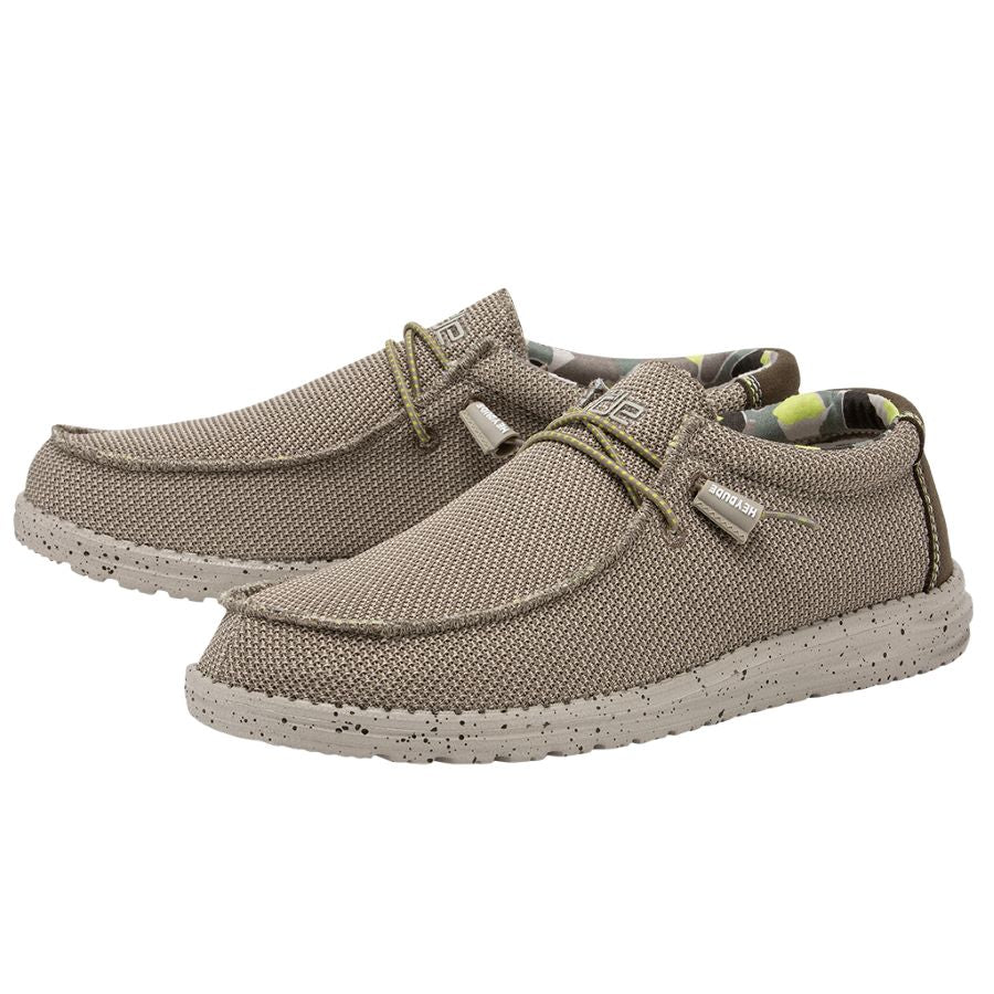 Hey Dude Wally Sox Blend Camel. Mens Casual Shoe.