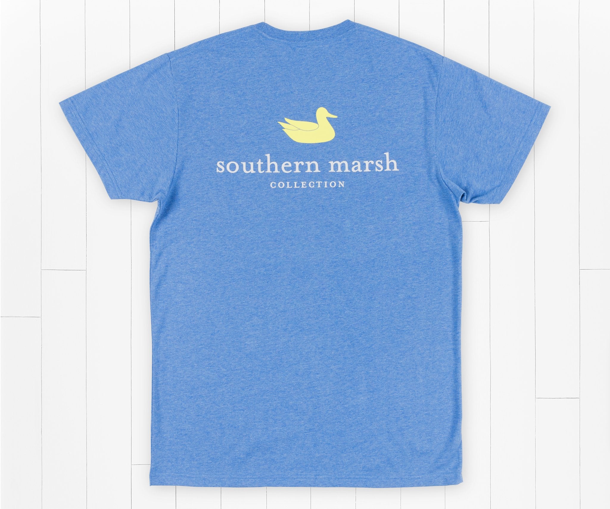 Southern Marsh Authentic Heather Tee - Washed Oxford Blue