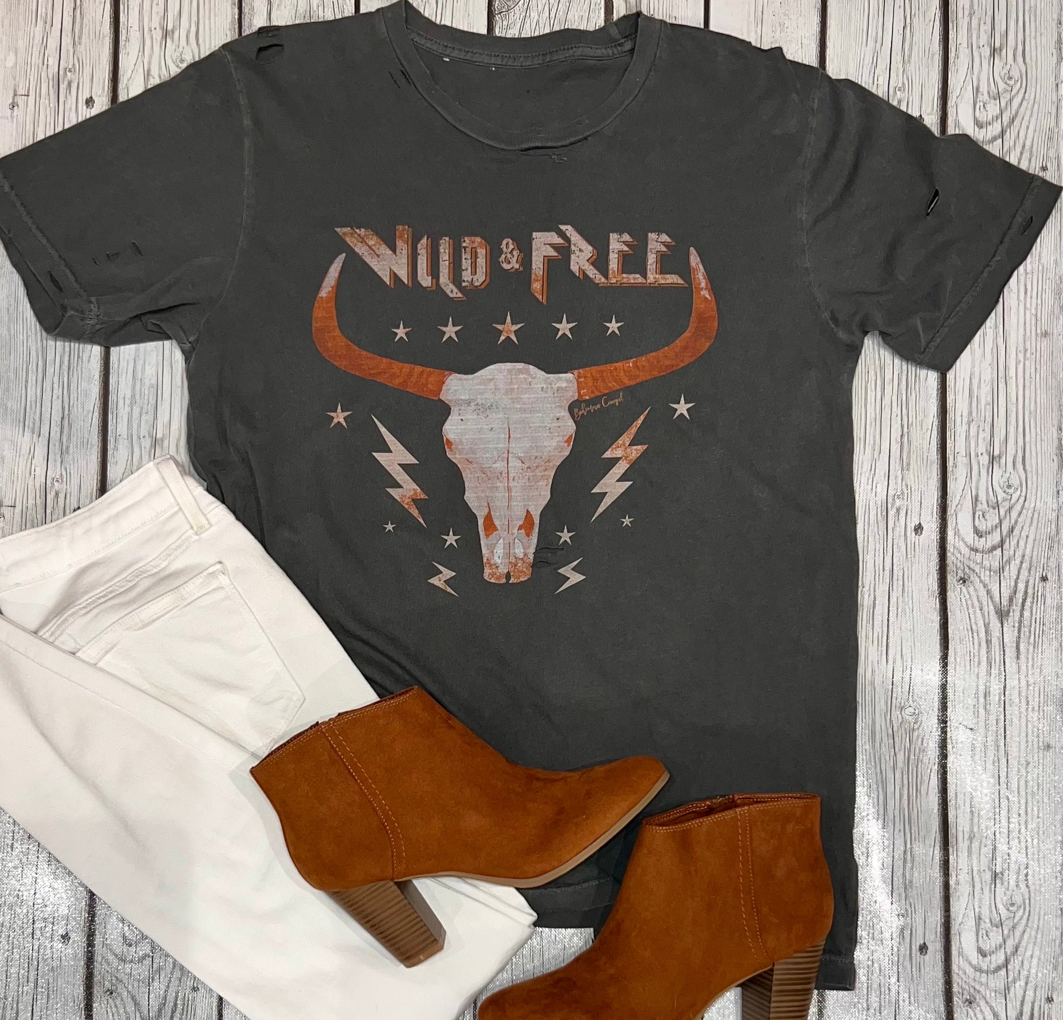 Bohemian Cowgirl Wild and Free T-Shirt